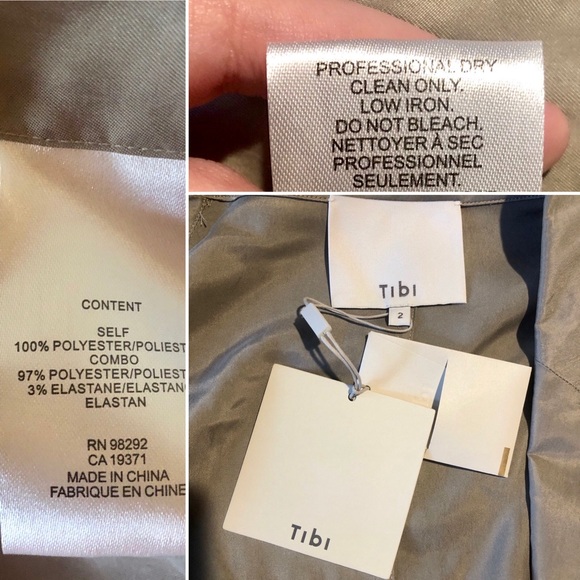 Tibi Button Iridescent Cream Colored Blazer Knit Cuffs NWT - Picture 13 of 13